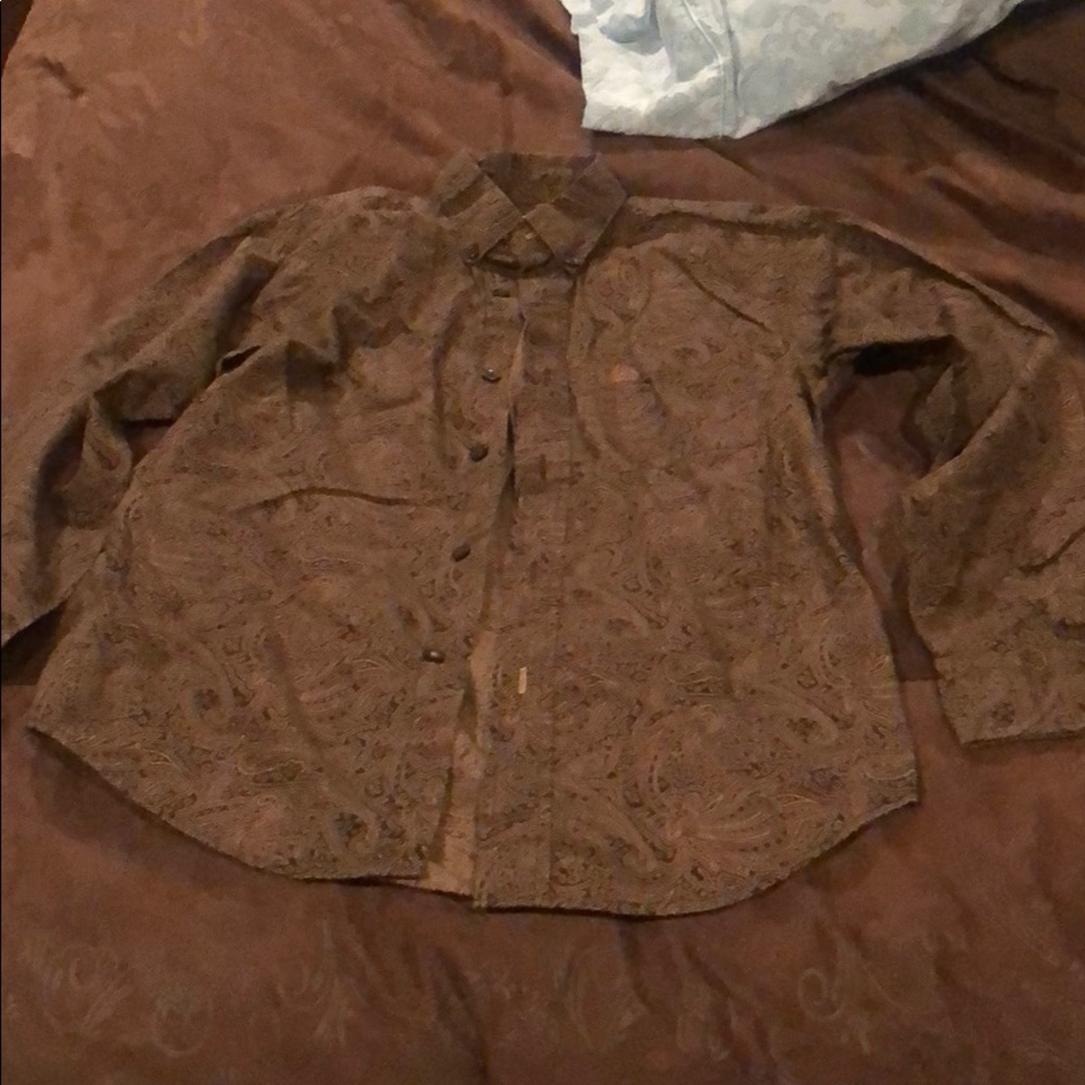 Boys long sleeve button up shirt